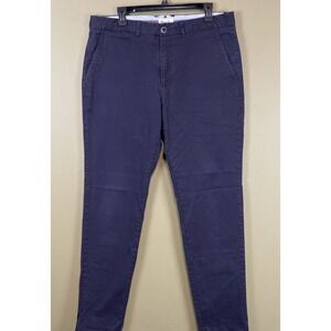 Perk Pants Mens 36x34 Black Slim Fit Stretch Chino Casual Tapered Leg Golf Wear